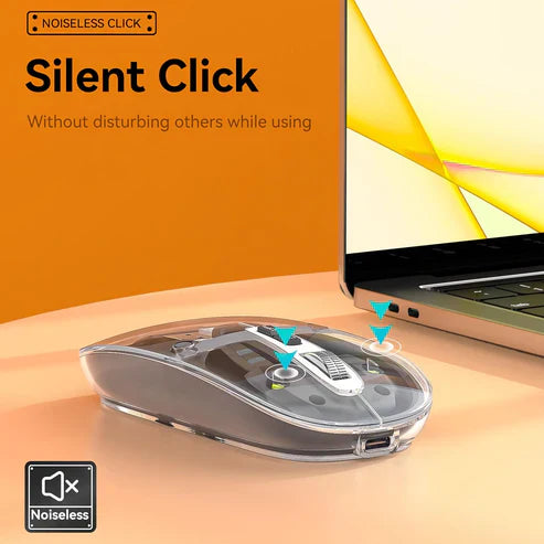 Transparent Wireless + Bluetooth Mouse